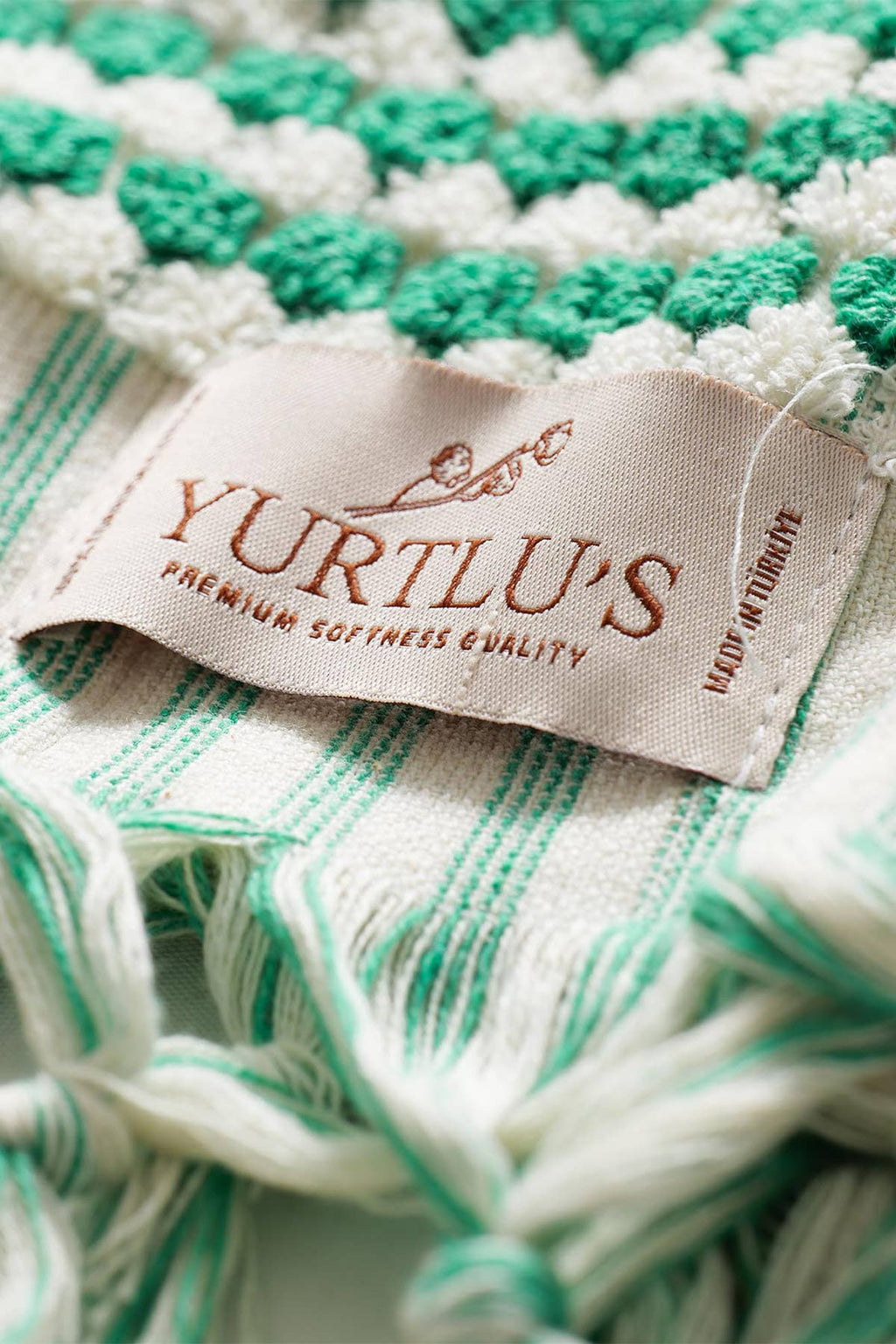 Unique 100% Cotton Pockets Bathrobe, Bubble Handwoven Robe: Green / S-M