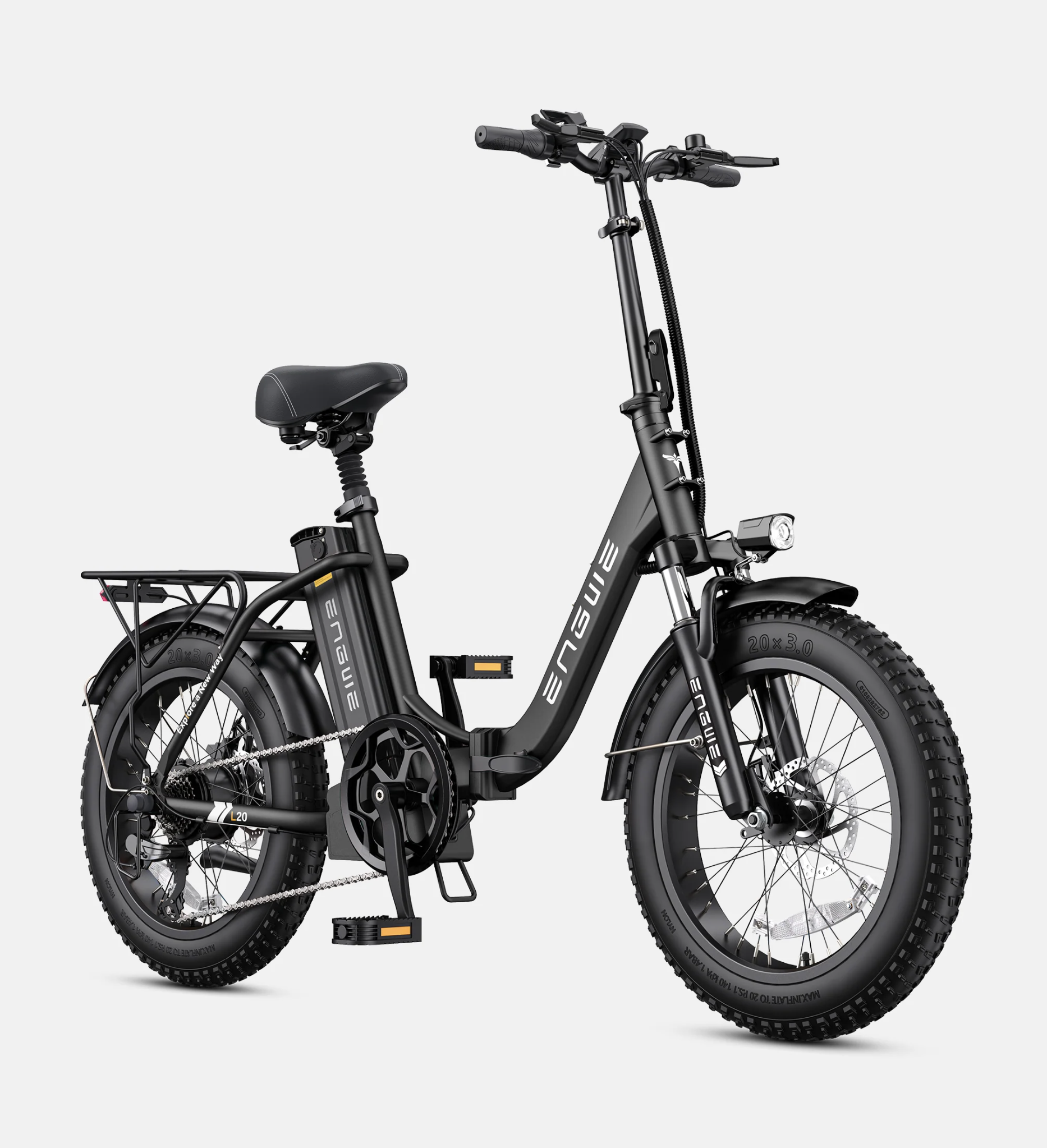 ENGWE L20 2.0 750W 75N.m 80 Miles Step-Thru Utility E-bike: Green