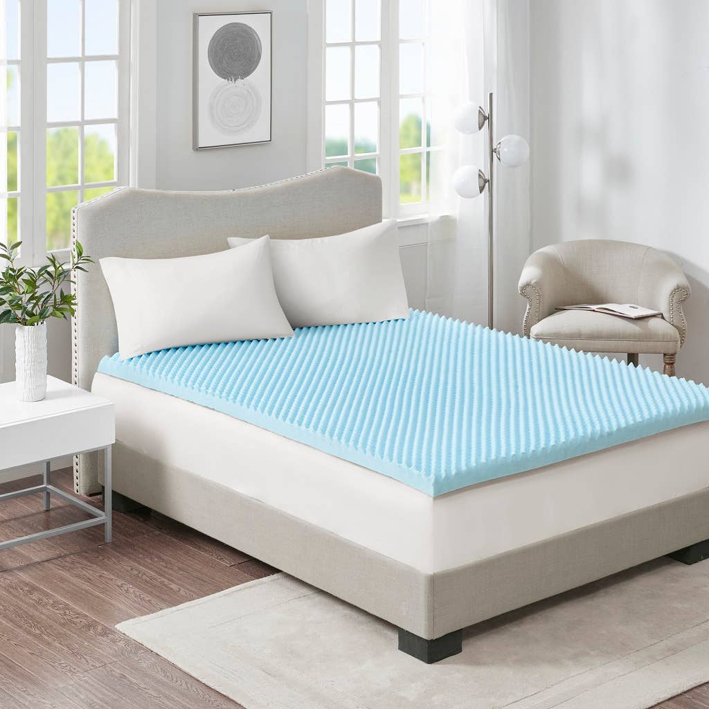Cooling Gel Memory Foam Mattress Topper 1.5" or 3": Twin / 1.5" Thick