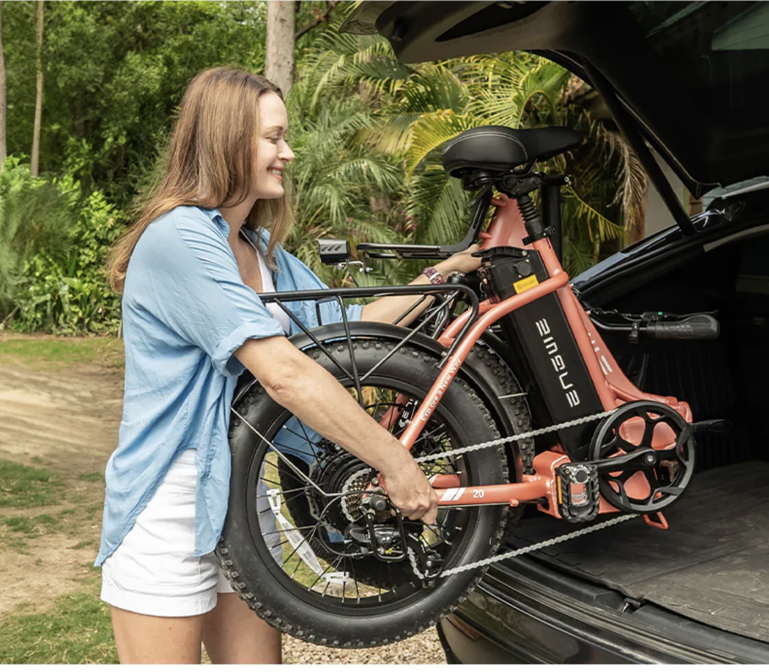 ENGWE L20 2.0 750W 75N.m 80 Miles Step-Thru Utility E-bike: Green