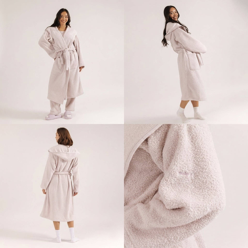 MellowSoft™ Hooded Robe: Lilac / L