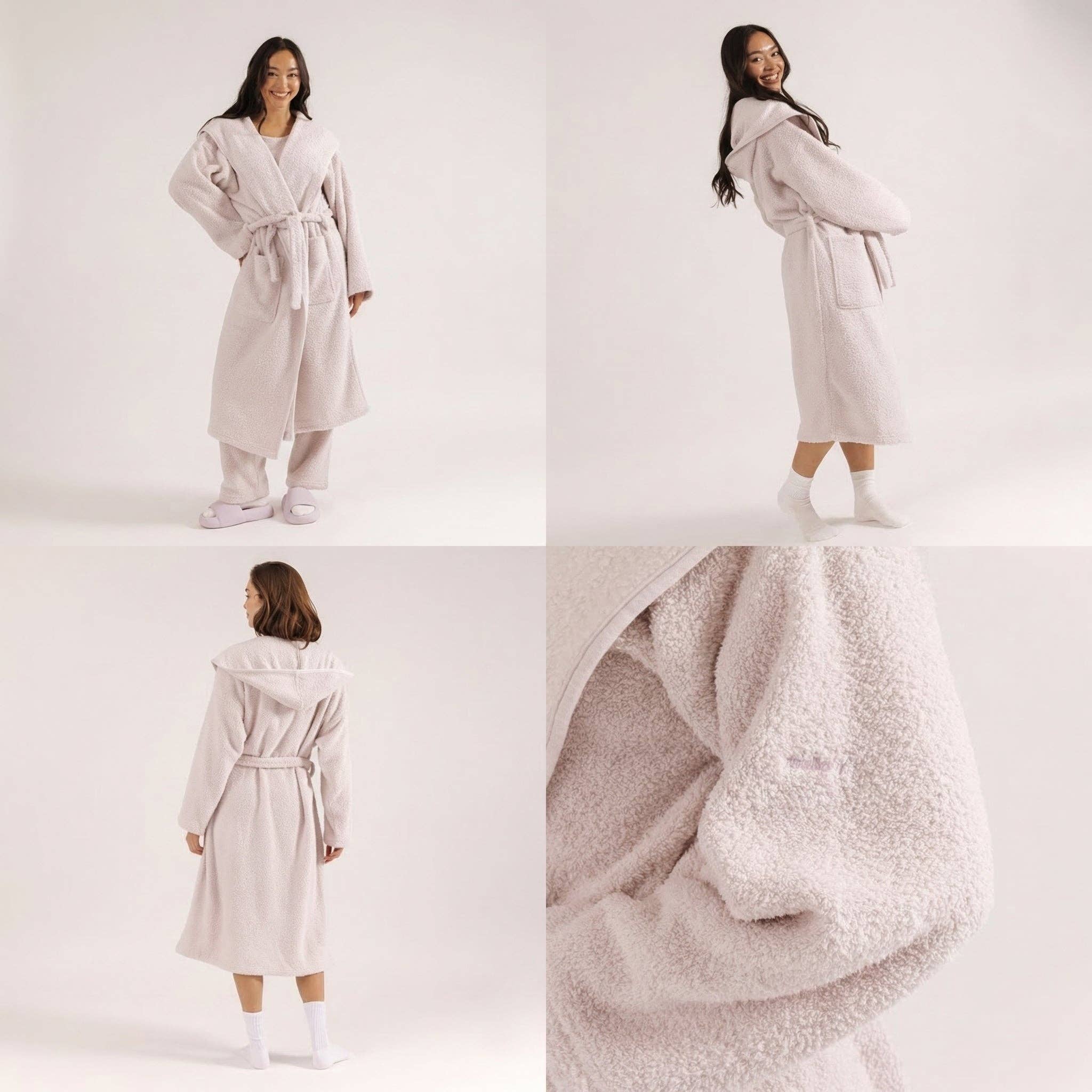 MellowSoft™ Hooded Robe: Lilac / L