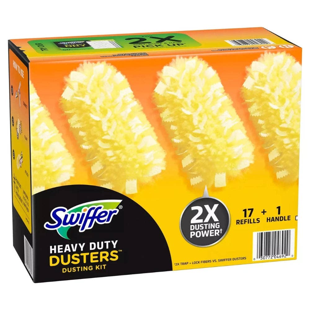 Swiffer Heavy Duty Dusters Dusting Kit 1 Handle + 17 Refills