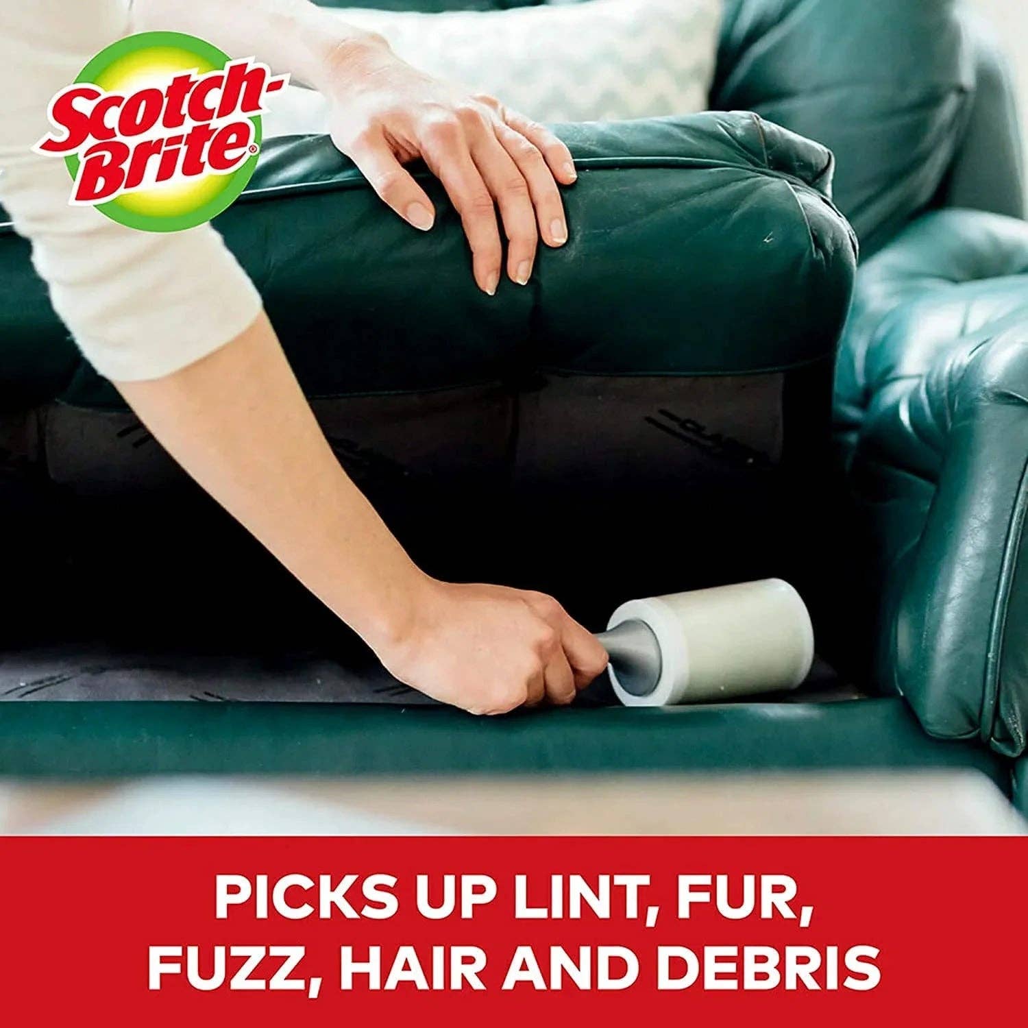 Scotch-Brite 50% Stickier Cleaning Lint Roller, Pack of 5