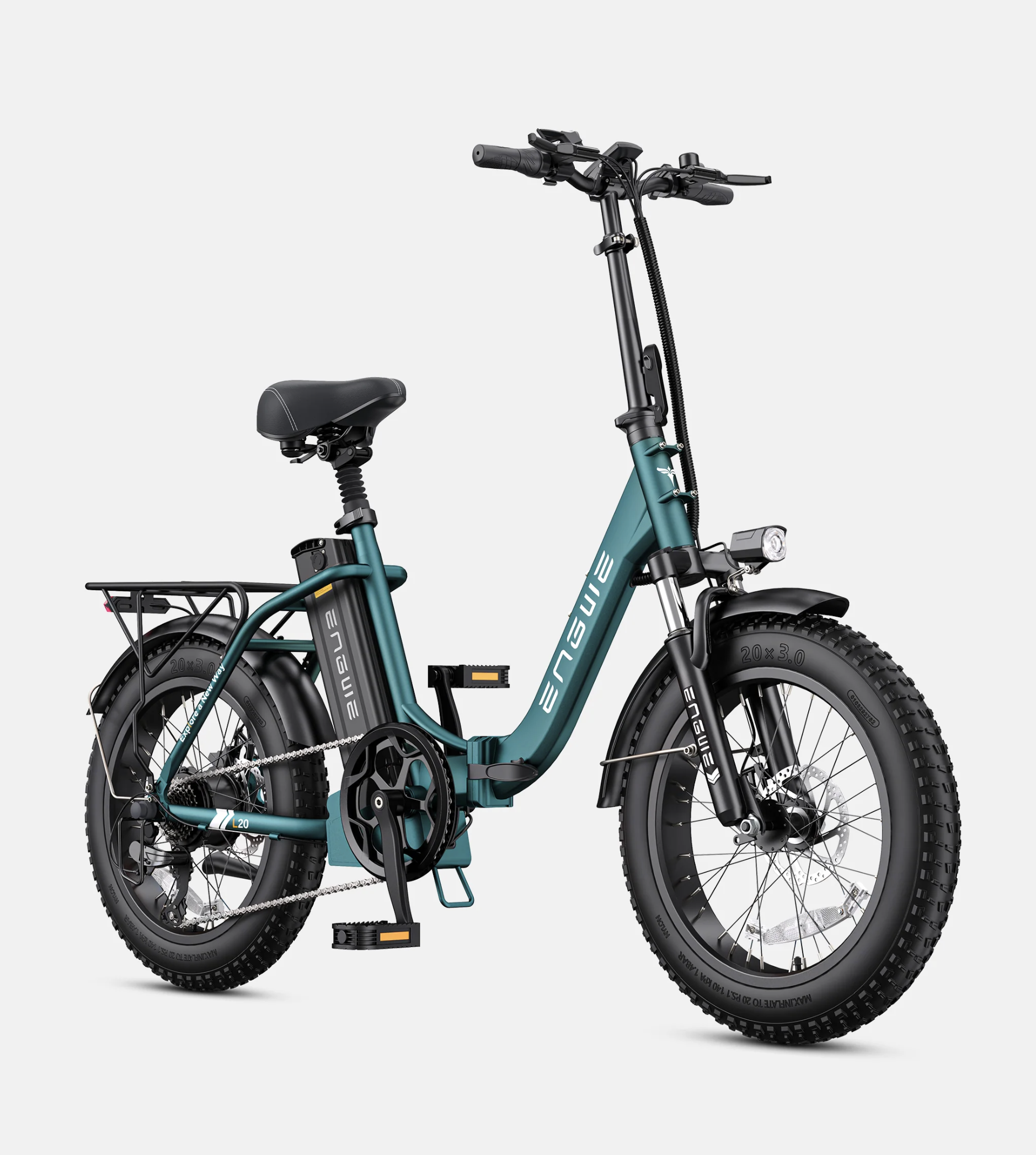 ENGWE L20 2.0 750W 75N.m 80 Miles Step-Thru Utility E-bike: Green