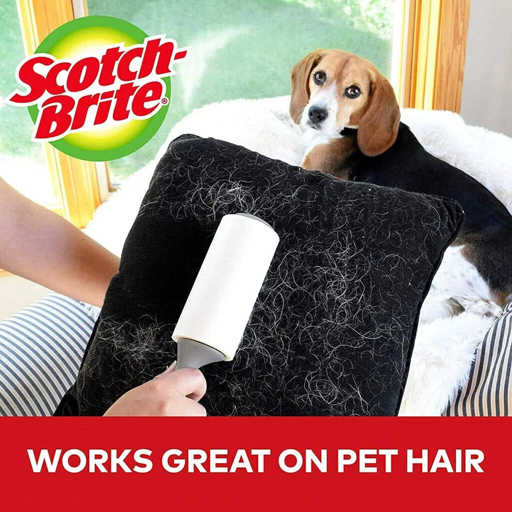 Scotch-Brite 50% Stickier Cleaning Lint Roller, Pack of 5