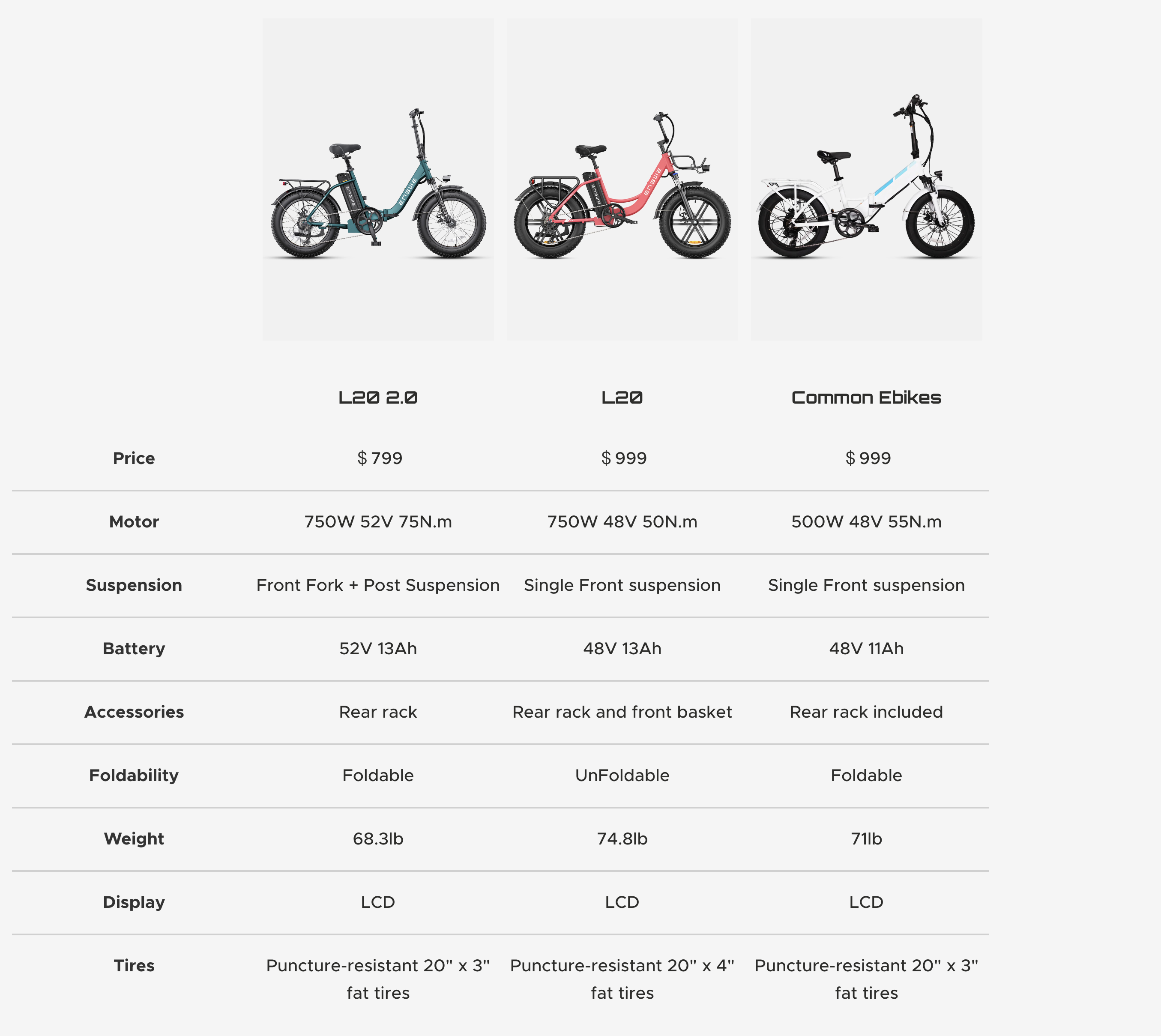 ENGWE L20 2.0 750W 75N.m 80 Miles Step-Thru Utility E-bike: Green