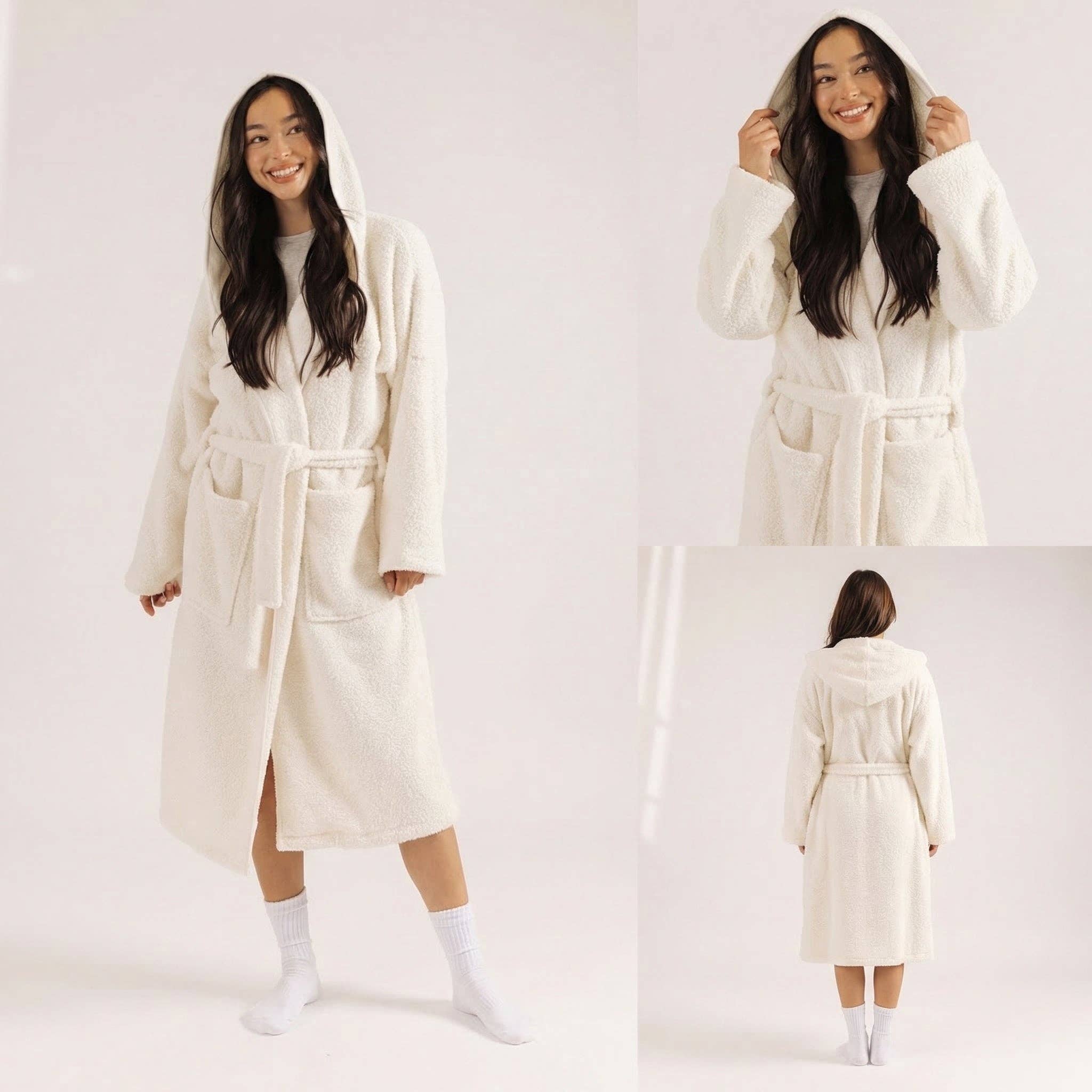 MellowSoft™ Hooded Robe: Lilac / L