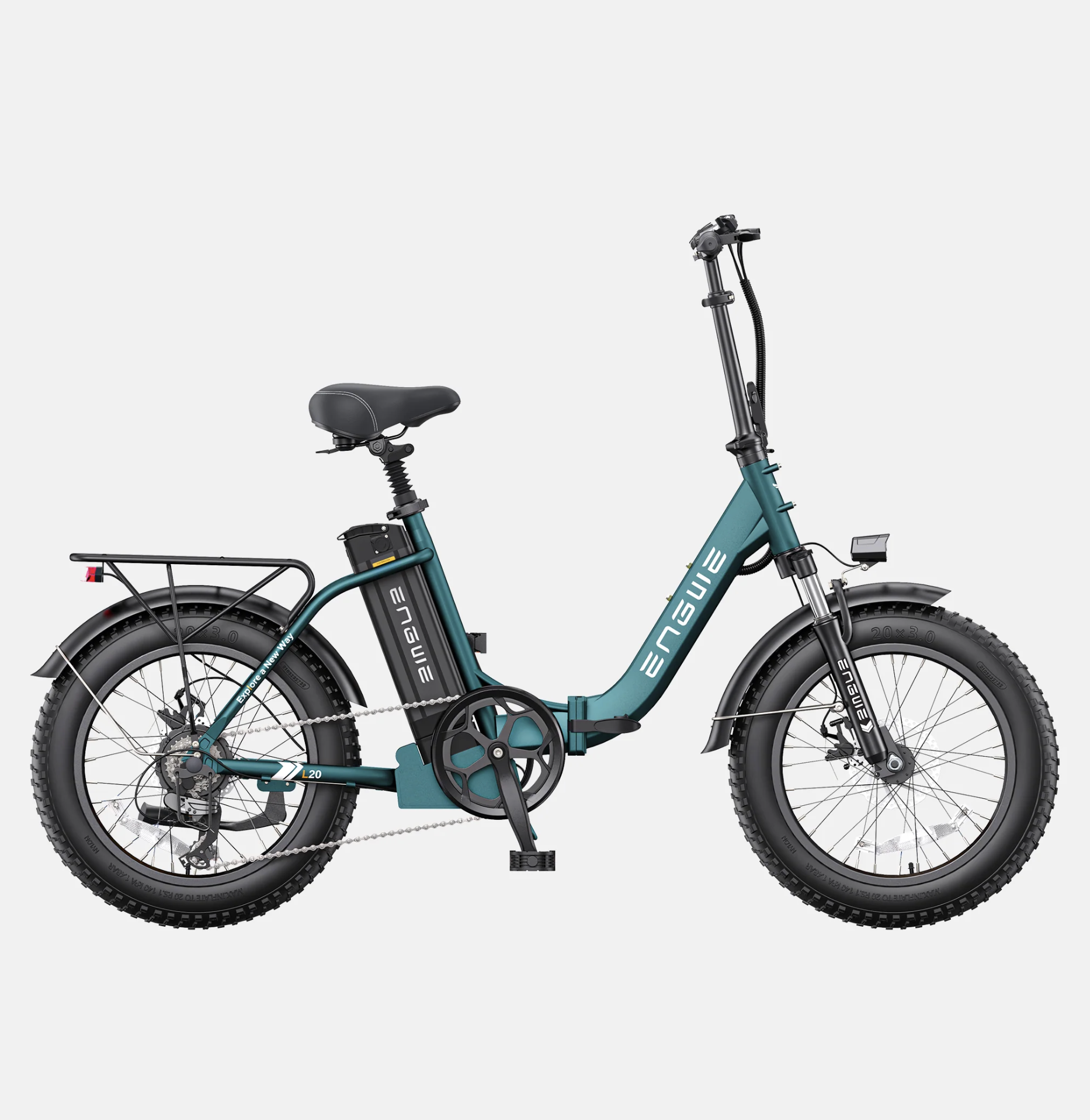 ENGWE L20 2.0 750W 75N.m 80 Miles Step-Thru Utility E-bike: Green