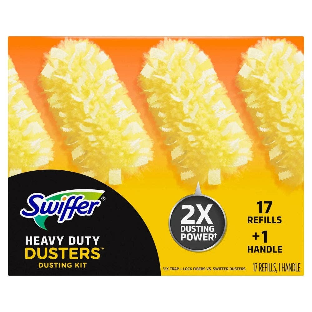 Swiffer Heavy Duty Dusters Dusting Kit 1 Handle + 17 Refills