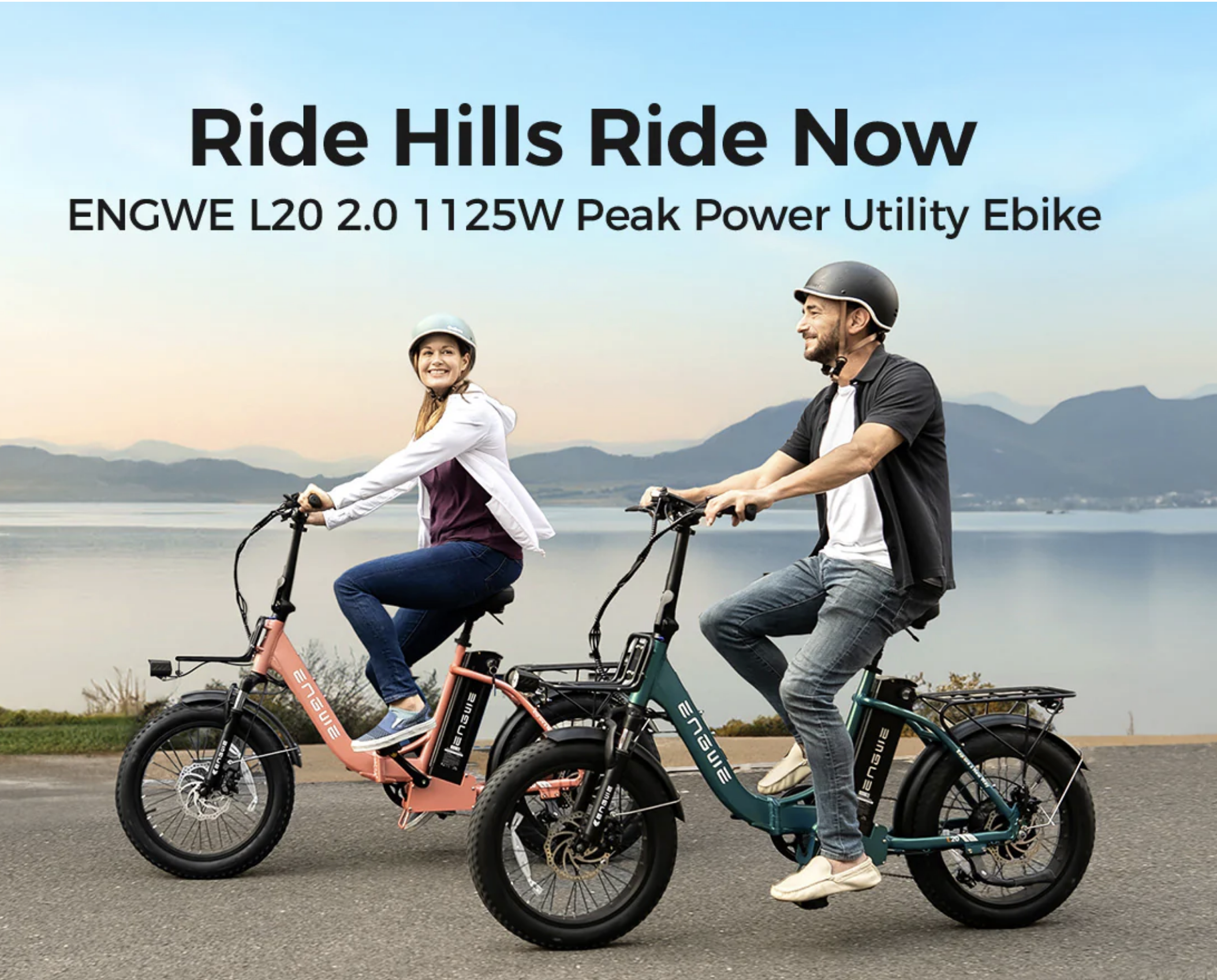 ENGWE L20 2.0 750W 75N.m 80 Miles Step-Thru Utility E-bike: Green