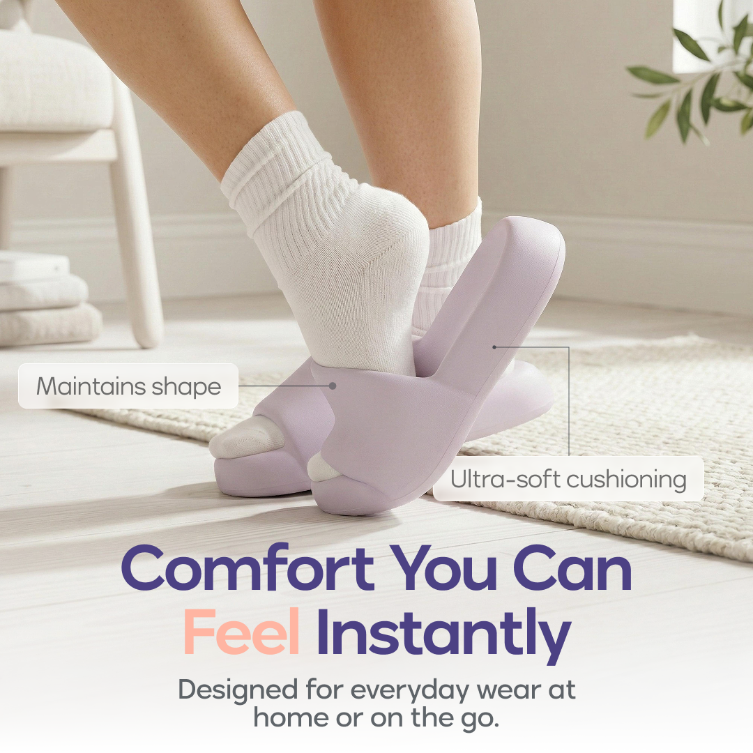 MellowSoft™ Cloud Slides: Lilac / XL(W9–10 / M8–9)