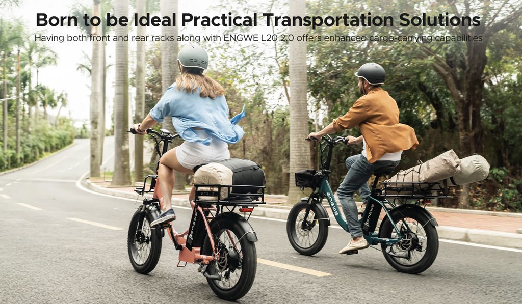 ENGWE L20 2.0 750W 75N.m 80 Miles Step-Thru Utility E-bike: Green