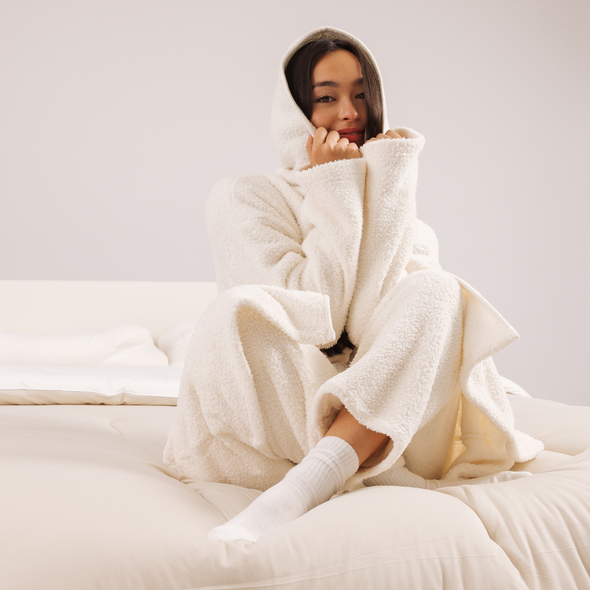MellowSoft™ Hooded Robe: Lilac / L