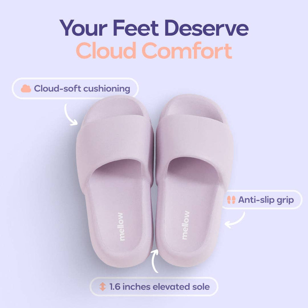 MellowSoft™ Cloud Slides: Lilac / XL(W9–10 / M8–9)