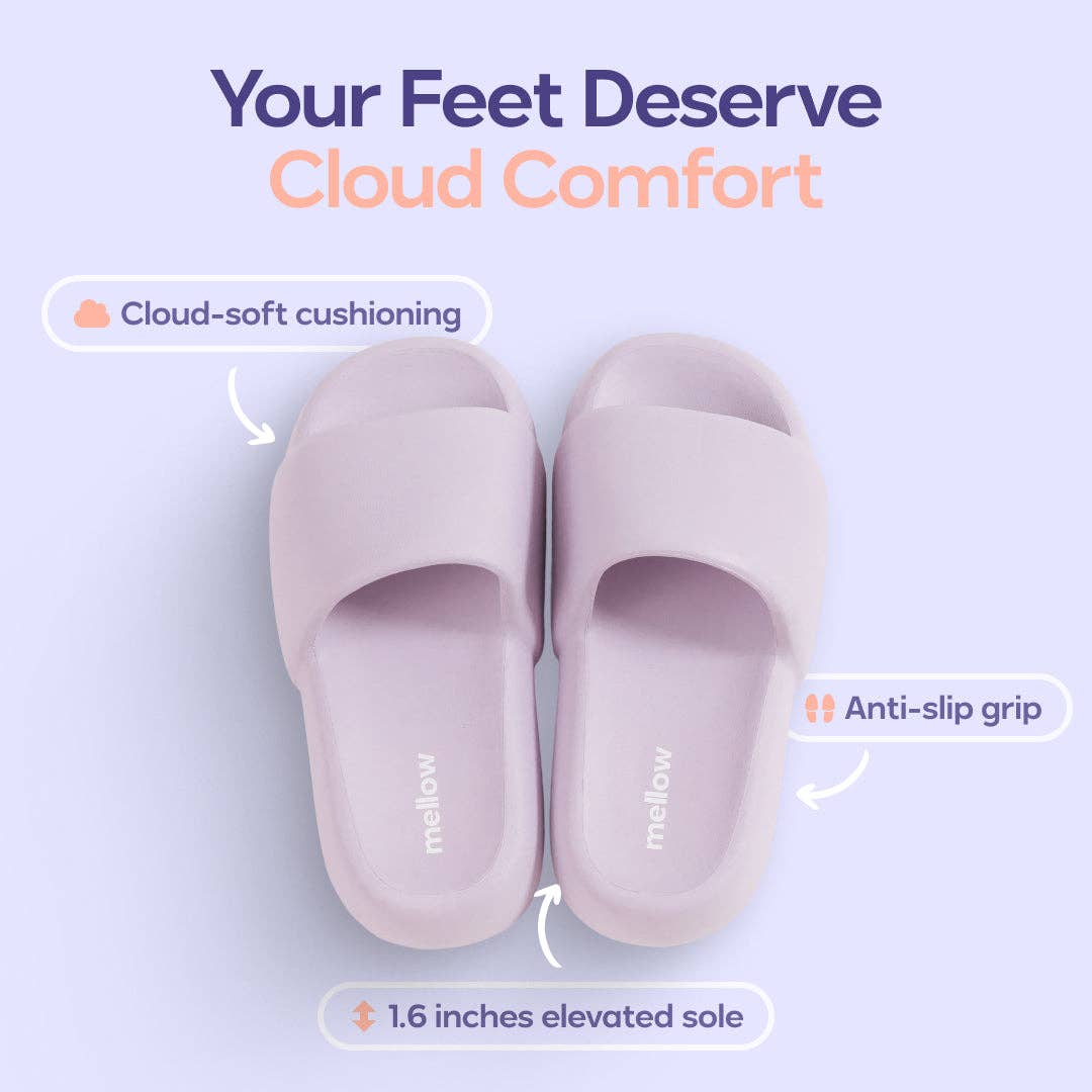 MellowSoft™ Cloud Slides: Lilac / XL(W9–10 / M8–9)